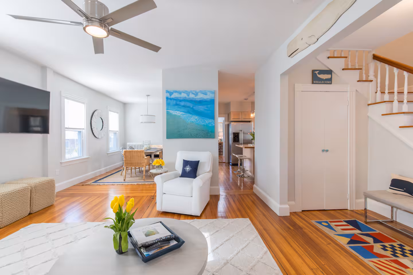 Bright coastal living room